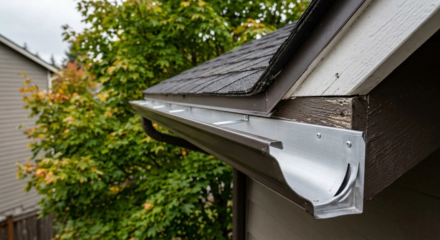 Cleared gutter after cleaning