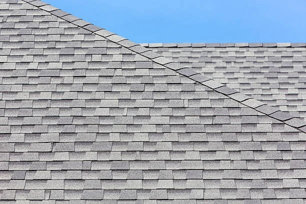 Same roof slope cleaned and restored to original gray shingle finish